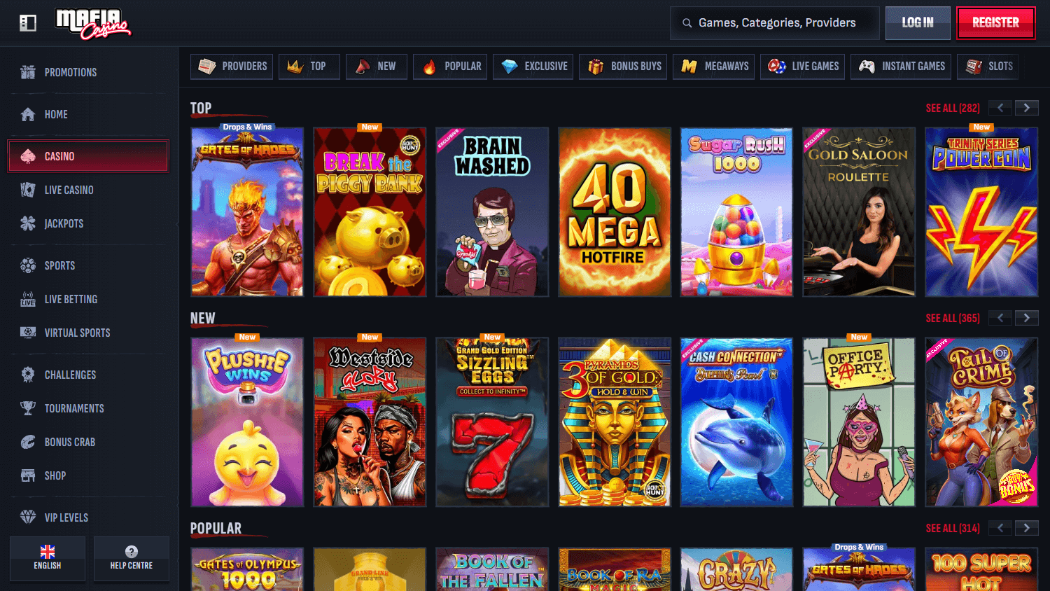 Live casino tables screenshot placeholder